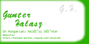 gunter halasz business card